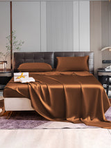 [Coffee] SilkSilky-CA 22Momme Pure Silk Bedding Set 001,