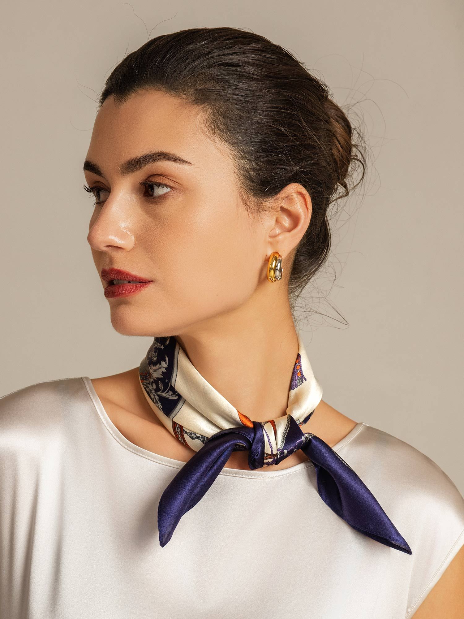 [Multi] SilkSilky-CA Pure Silk Scarf 003