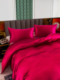 SilkSilky CA 25Momme Pure Silk Bedding Set Wine 005