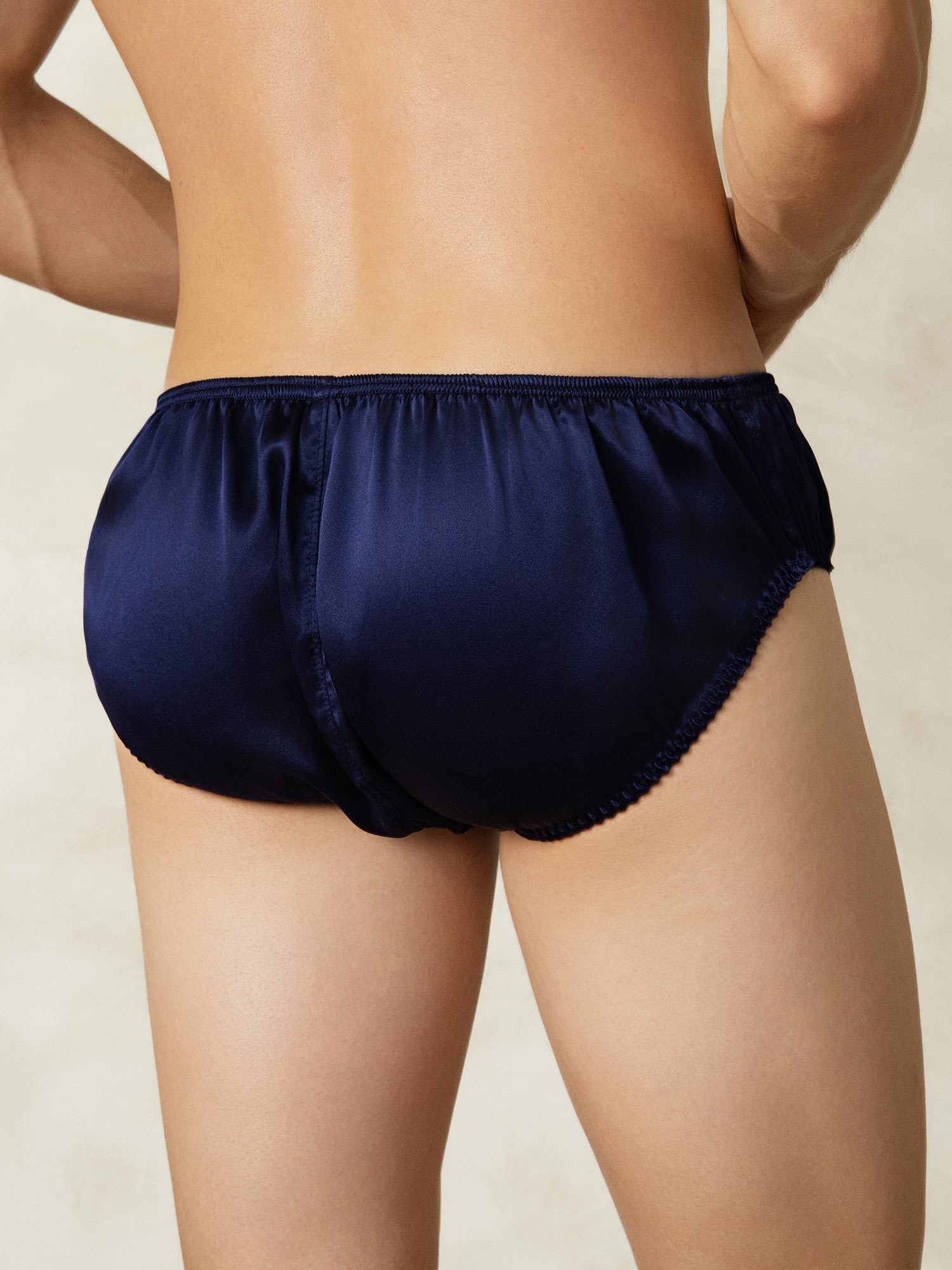 [DarkBlue] SilkSilky-CA Pure Silk Mens Underwear 002