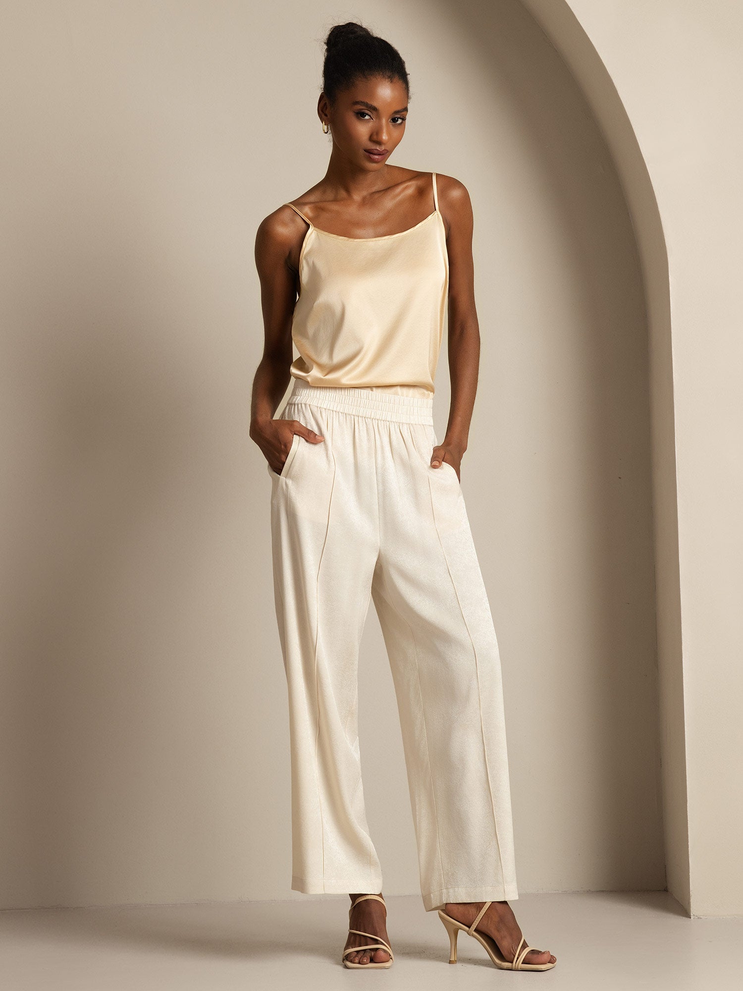 [Champagne] SilkSilky-CA 19Momme Silk Camisoles 008