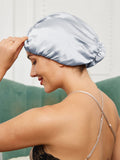 SilkSilky CA Pure Silk Sleep Cap Silver 001