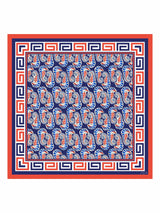 [Navy Seahorse] SilkSilky-CA Scarf 001