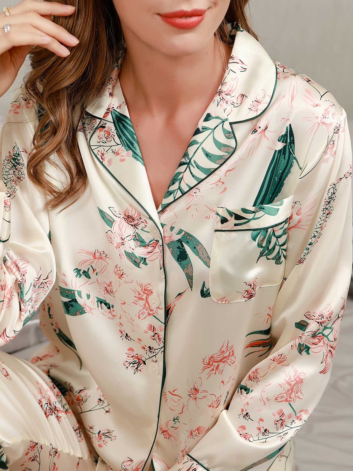 Silk Pyjamas - Ivory