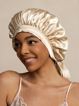 [Beige] SilkSilky-CA Sleep Cap 002