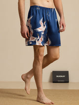 [Dark Blue] SilkSilky-CA 19Momme Mens Sleep Bottoms 001
