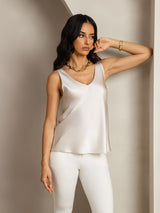 [Light Gray] SilkSilky-CA Sleeveless V Neck Camisole 007