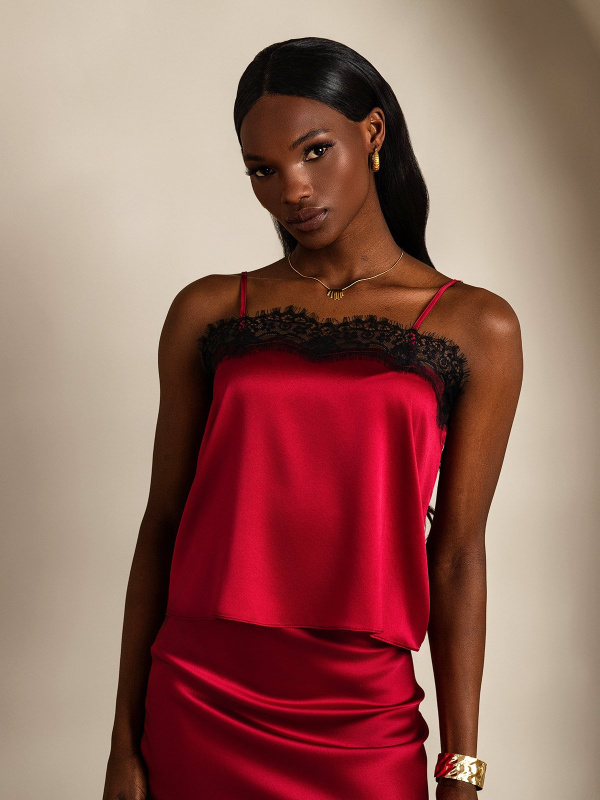 SilkSilky-CA 19Momme Silk Camisoles Wine 001