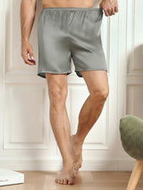 [Grayish Green] SilkSilky-CA Mens Sleep Bottoms 001