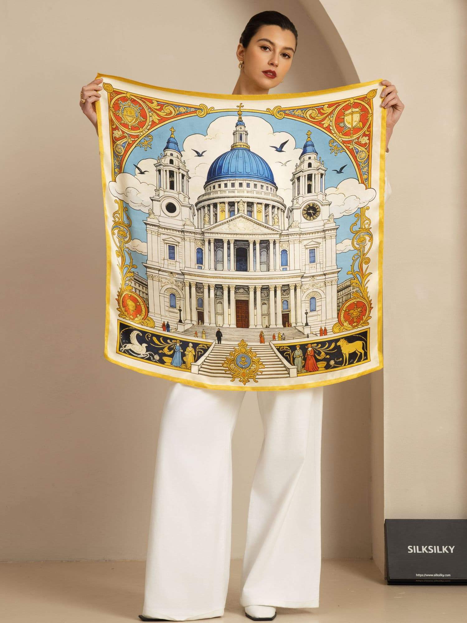 [P107] SilkSilky-CA Pure Silk Scarf 002