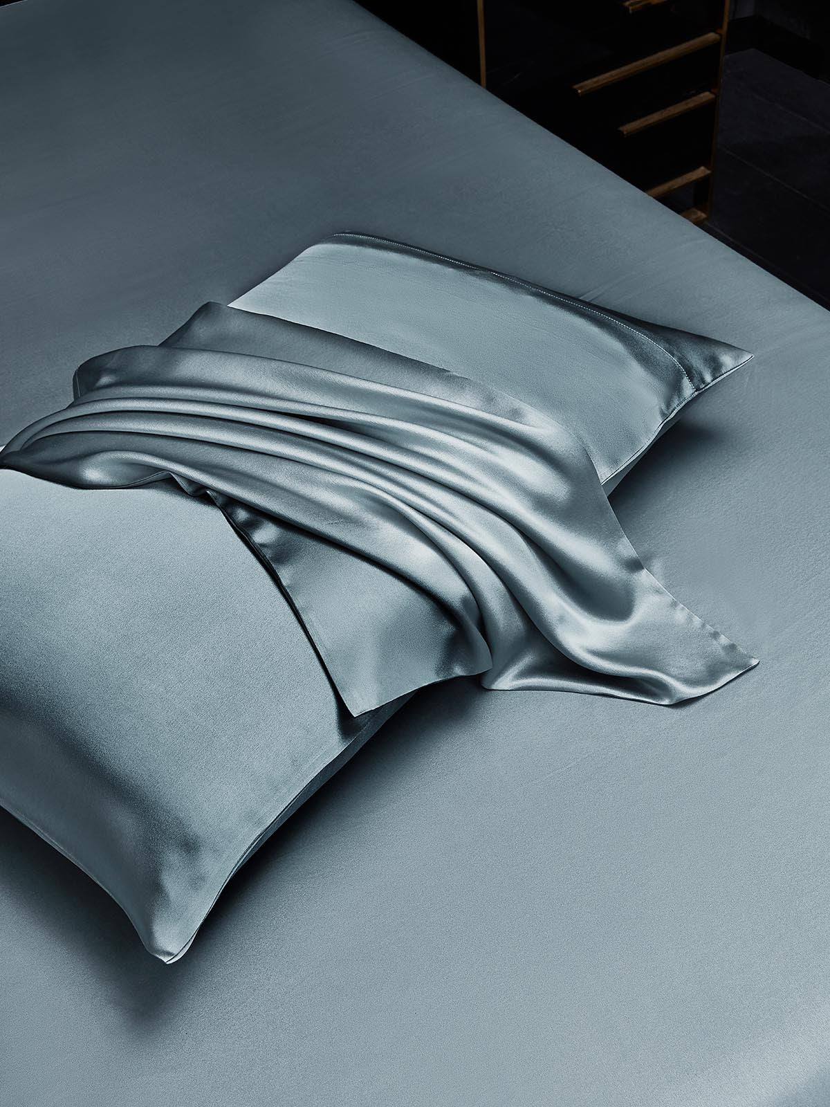 [Grayish Blue] SilkSilky-CA 22Momme Pure Silk Pillowcase 003