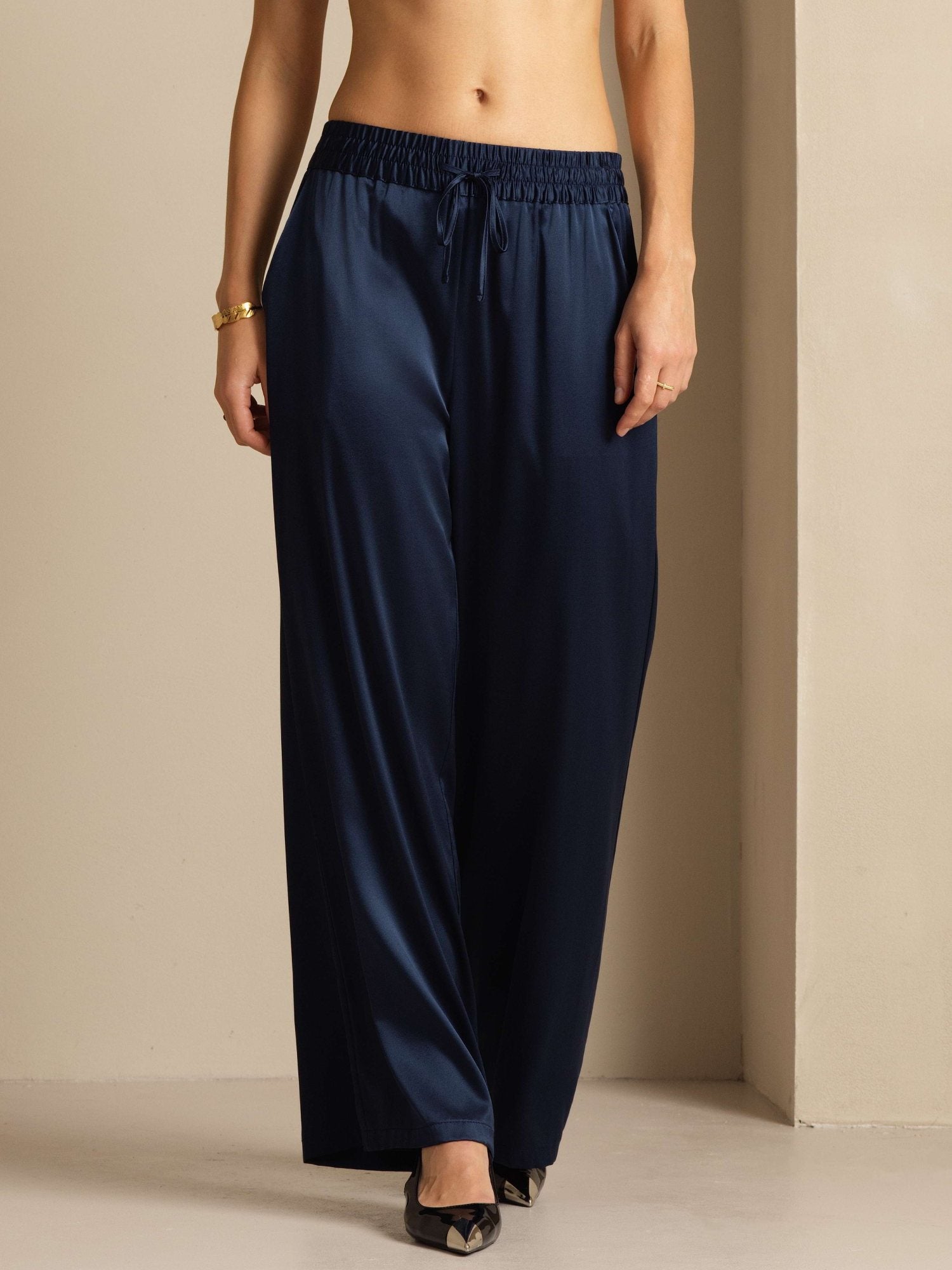 [DarkBlue] SilkSilky-CA 19Momme Silk Womens Pants 003