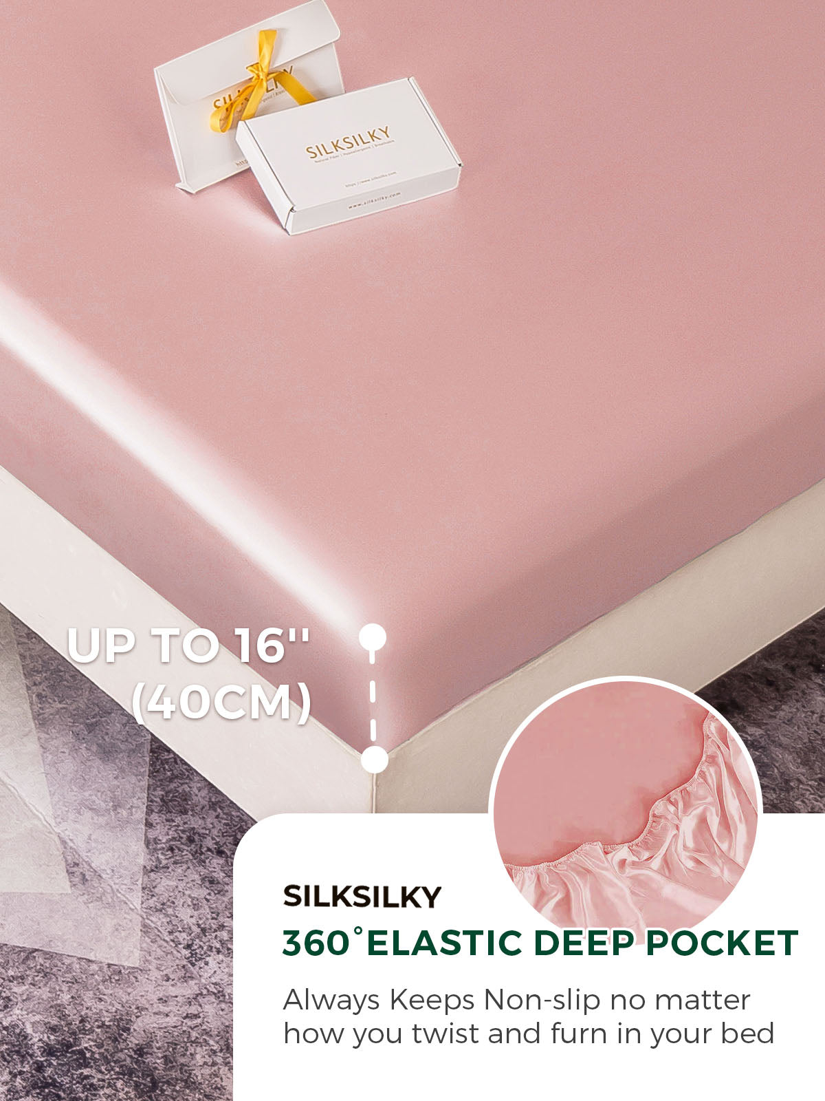 [Pale Mauve] SilkSilky-CA 19Momme Pure Silk Bedding Set 004