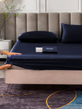 SilkSilky CA 25Momme Pure Silk Bedding Set DarkBlue 004