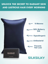 [Dark Blue] SilkSilky-CA 19Momme Pure Silk Pillowcase 003