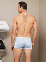 [Light Blue] SilkSilky-CA 100% Silk Jersey Men's Underwear 002