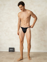 [Black] SilkSilky-CA Pure Silk Men's Underwear 004