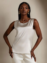 [Light Gray] SilkSilky-CA Sleeveless Round Neck Camisole 001