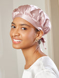 SilkSilky CA Pure Silk Sleep Cap Pink 001