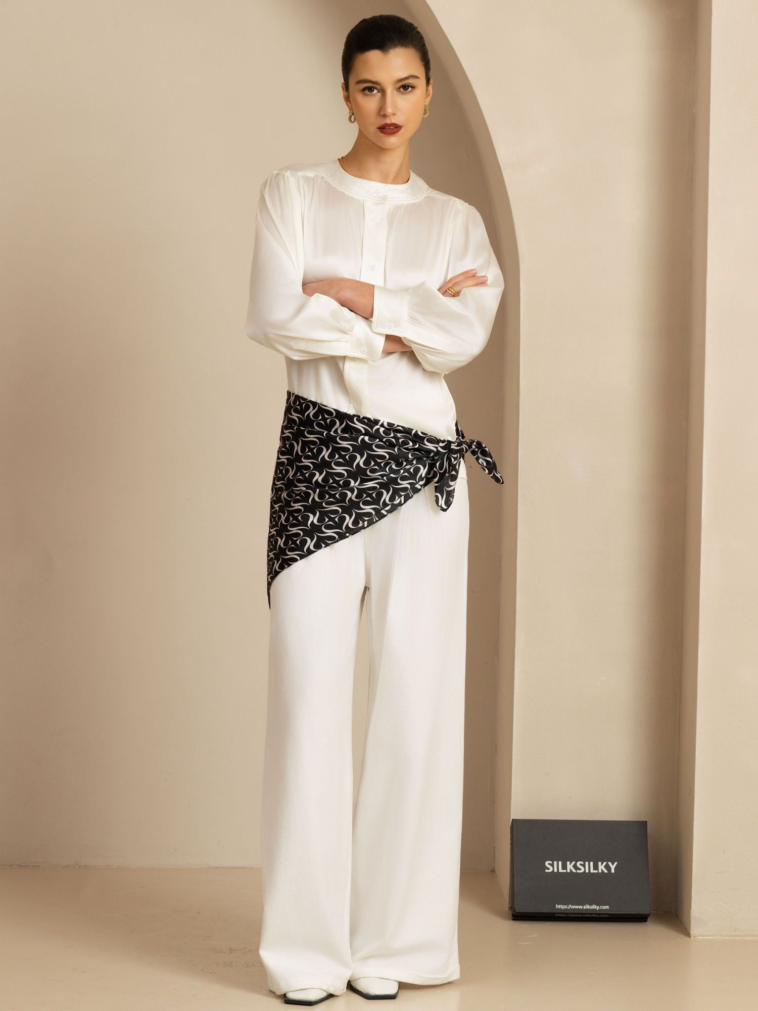 [P112] SilkSilky-CA Scarf 004