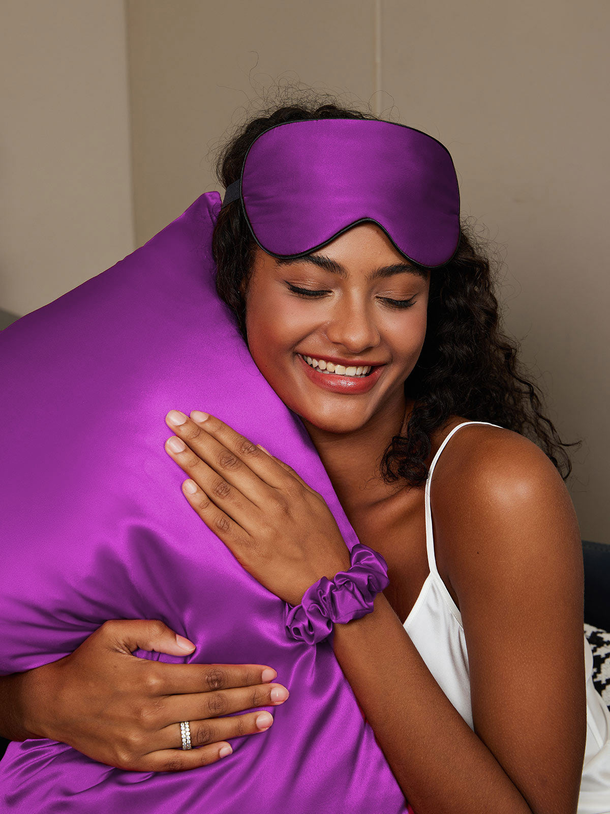 SilkSilky CA 19Momme Pure Silk Pillowcase Set Purple 001