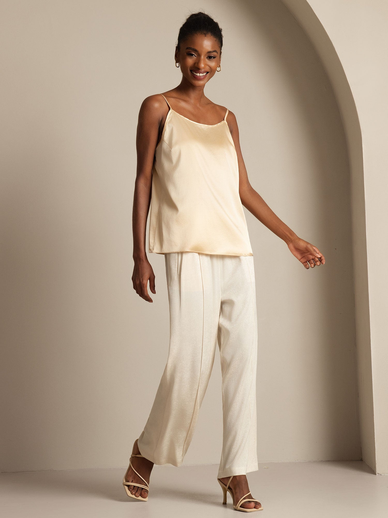 [Champagne] SilkSilky-CA 19Momme Silk Camisoles 007