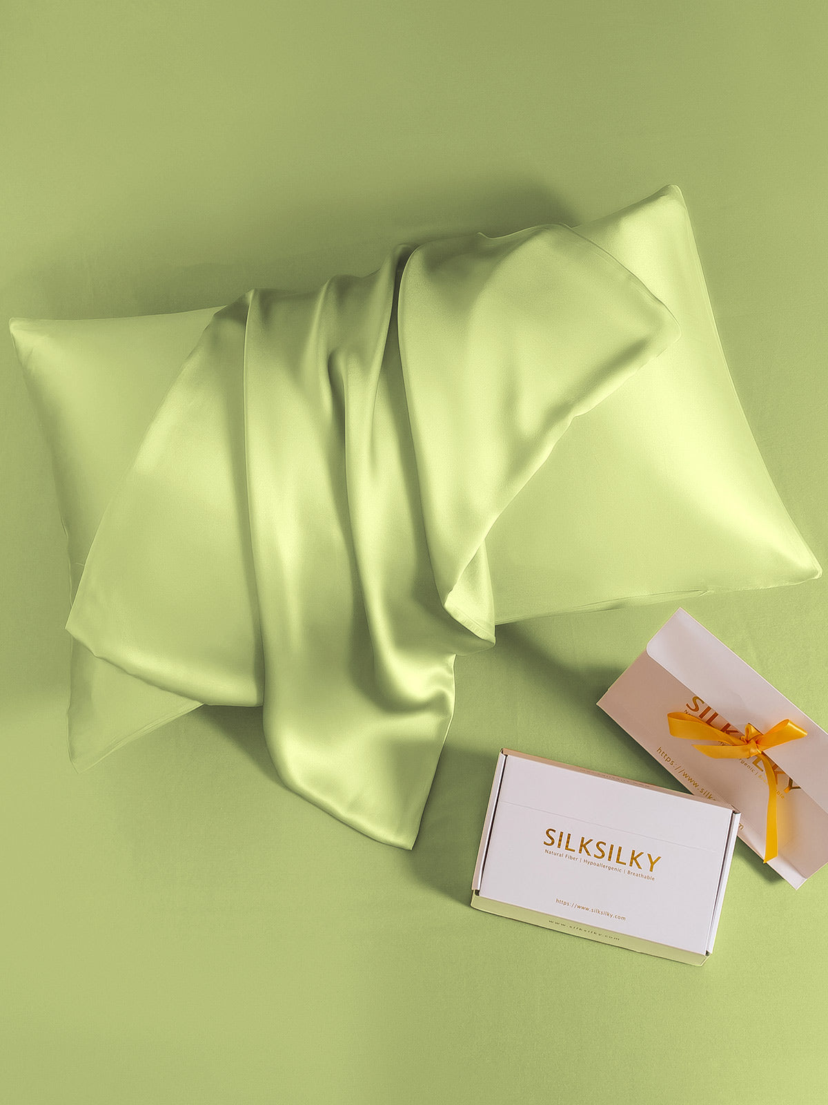 SilkSilky-CA 19Momme Pure Silk Pillowcase MintGreen 006