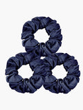 SilkSilky CA 19Momme Pure Silk Scrunchie Blue 003