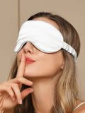 SilkSilky-CA 19Momme Pure Silk Eye Mask White 002