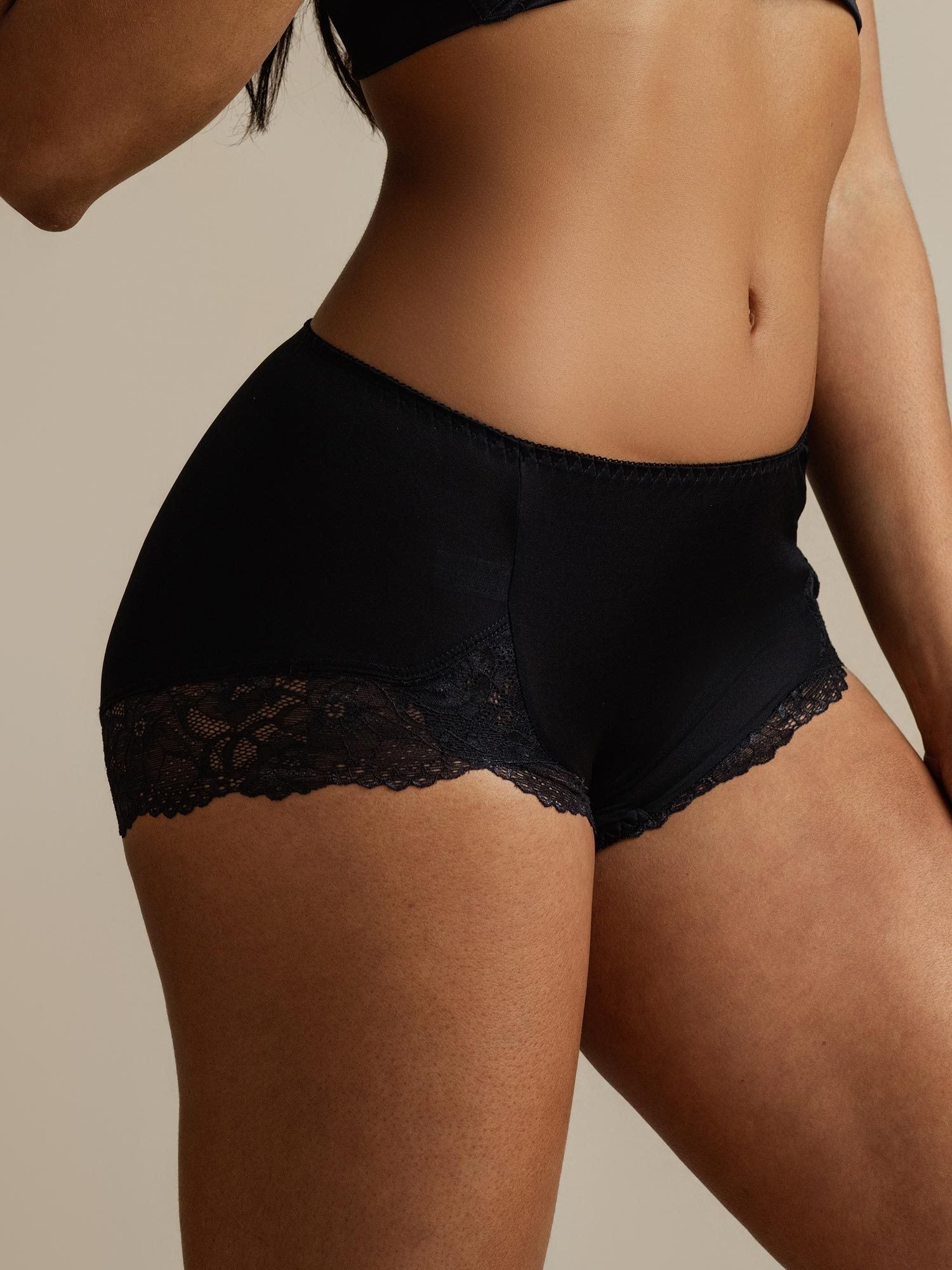 [Black] SilkSilky-CA Pure Silk Panty 007,