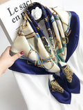 SilkSilky CA Pure Silk Scarf DarkBlue 003