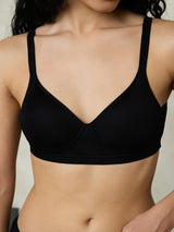 [Black] SilkSilky-CA Silk Jersey Bra 005