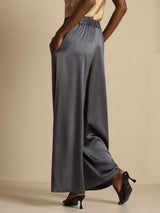 [DarkGray] SilkSilky-CA 19Momme Silk Womens Pants 002
