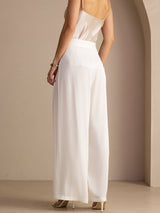 [White] SilkSilky-CA Women's Pants 002