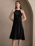 SilkSilky CA 19Momme Silk Sleeveless Dress Black 005