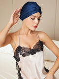 SilkSilky CA Pure Silk Sleep Cap DarkBlue 004