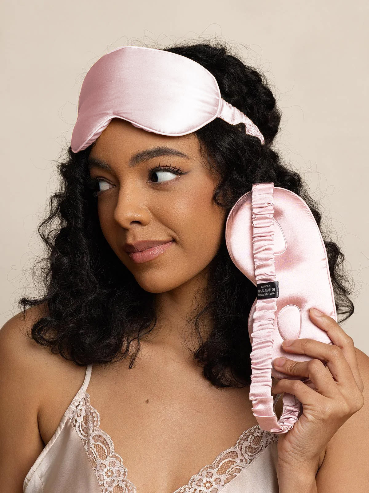 [Pink] SilkSilky-CA Pure Silk Eye Mask 004