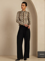 [Snakeskin] SilkSilky-CA Long Sleeve Women's T-Shirt 008