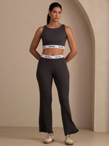 [Gray] SilkSilky-CA Sleeveless Crew Neck Women's Outfit Sets 004