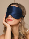 SilkSilky CA 19Momme Pure Silk Eye Mask DarkBlue 003