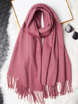 [Pale Mauve] SilkSilky-CA Wool Scarf 006