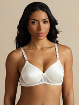 [White] SilkSilky-CA Bra 003