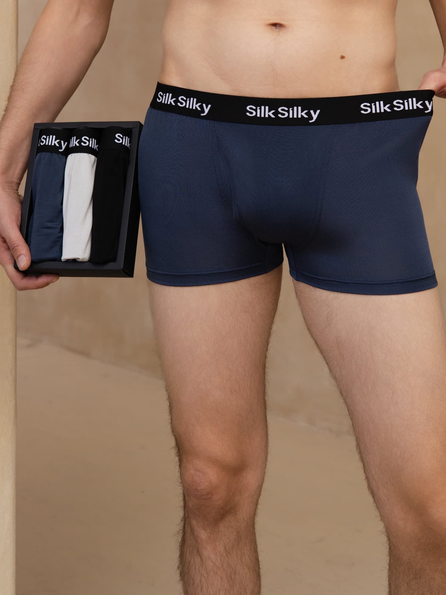 [Multi] SilkSilky-CA 100% Silk Jersey Men's Underwear 003