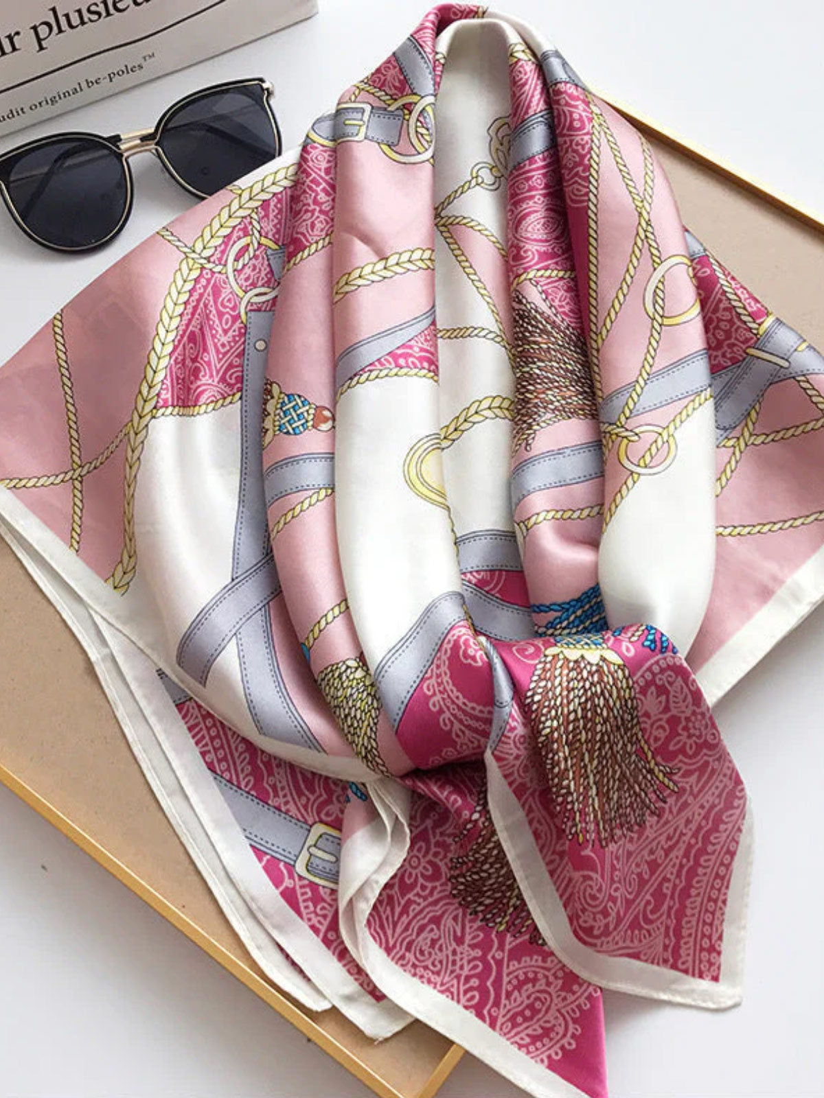 SilkSilky CA Pure Silk Scarf Pink 002