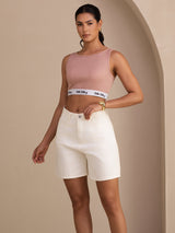 [Pink] SilkSilky-CA Sleeveless Crew Neck Camisole 008
