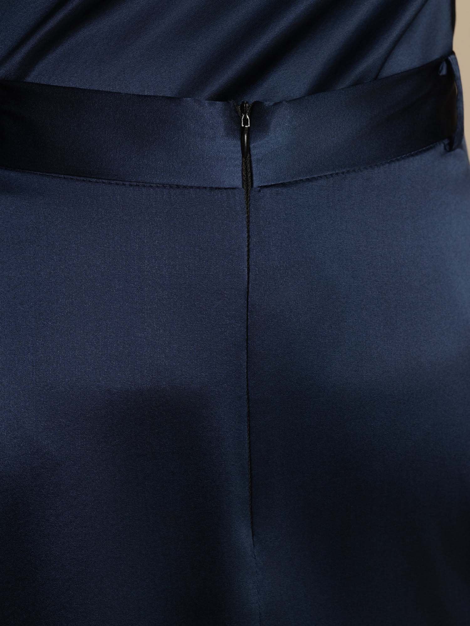 [DarkBlue] SilkSilky-CA 19Momme Silk Skirt 008