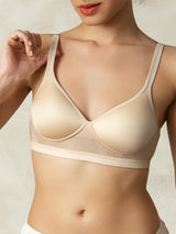 [Tan] SilkSilky-CA Silk Jersey Bra 001