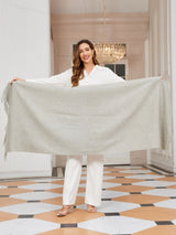 [Light Gray] SilkSilky-CA Wool Scarf 004