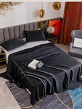 SilkSilky CA 19Momme Pure Silk Bedding Set Black 001