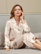 [Light Pink] SilkSilky-CA Pure Silk Womens Pajamas 003